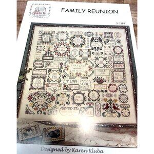 Family Reunion Cross Stitch Pattern By Rosewood Manor Vintage Sampler Design